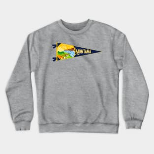 Montana Flag Pennant Crewneck Sweatshirt